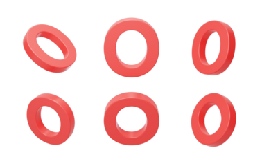 English Letter O Spelling language 3D