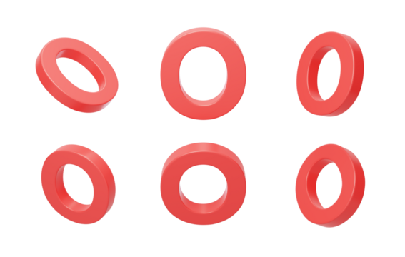 English Letter O Spelling language 3D - Powered by Adobe