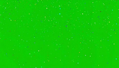 Colorful confetti scattered on a vibrant green background