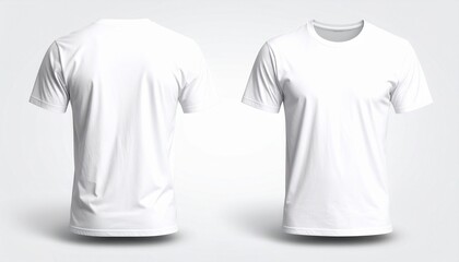Blank t-shirt template for your design Front and back views. Vector illustration.
