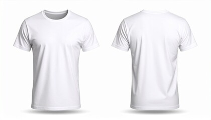 Blank t-shirt template for your design Front and back views. Vector illustration.
