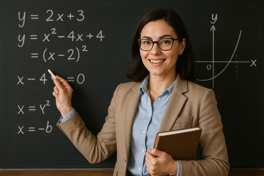 Mathematics Instructor Explains Concepts