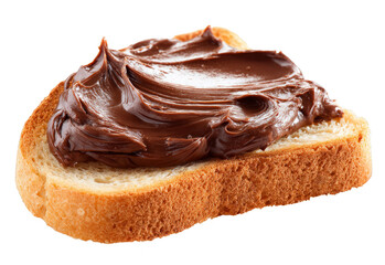 A slice of bread with chocolate spread on it