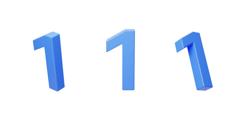 Number 1 counts the anniversary countdown celebration 3D