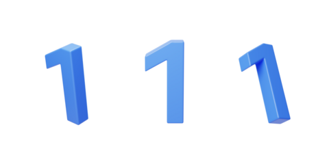 Number 1 counts the anniversary countdown celebration 3D