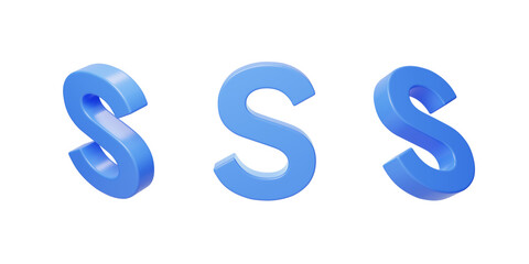 English Letter S Spelling language 3D
