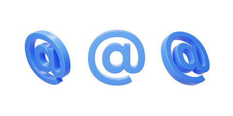 Logo @ Email logo 3D