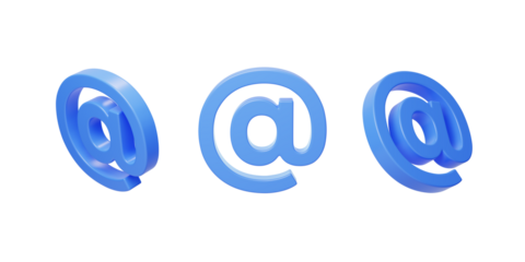 Logo @ Email logo 3D