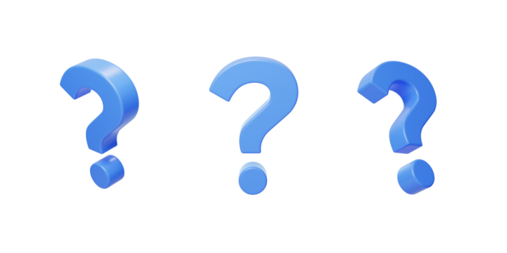 No-pick mark symbol question mark? Questions Don't Know Seek Knowledge 3D
