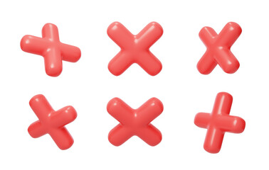 Fototapeta premium No-keying sign symbol addition submultiplication division multiplication 3D 