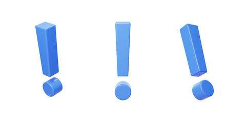 Sign symbol exclamation mark Prompt phrase Speech 3D