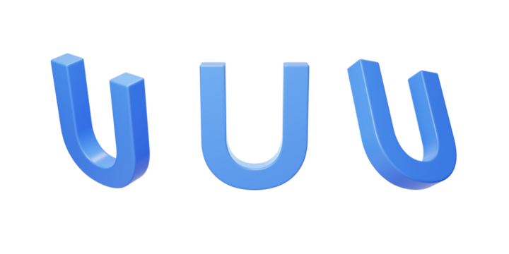 English Letter U Spelling language 3D