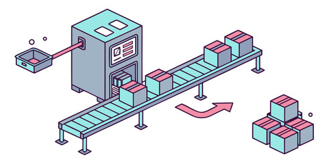 Automated Packaging System for Products on a Conveyor Belt