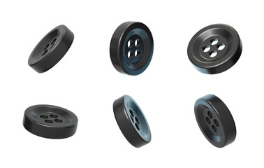 Garment textile accessory sewing accessory button 3D