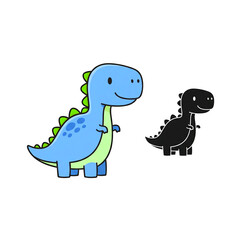 Vector illustration of dinosaurus with transparant background