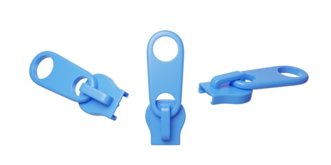 Clothing, accessories, bags, wearing zipper pulls 3D