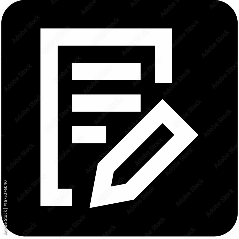 Poster edit pencil write document modify design icon