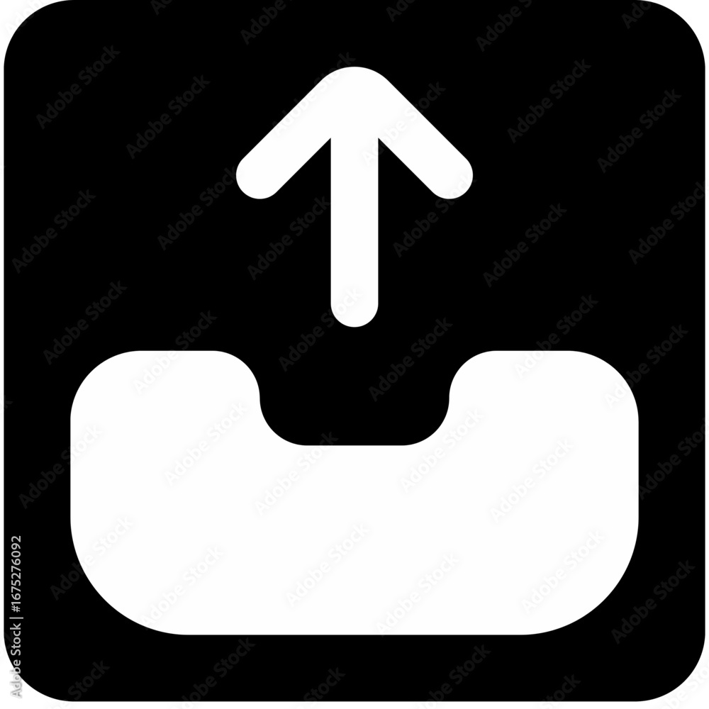 Aufkleber inbox out outgoing mail message send icon