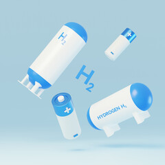 New energy battery environmentally sustainable hydrogen 3D