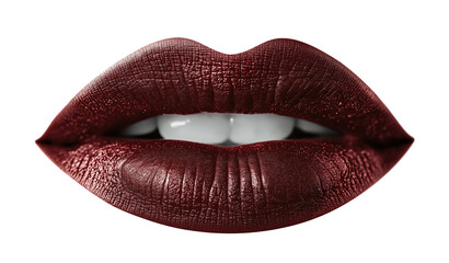 lipstick kiss imprint collage element isolated on white background