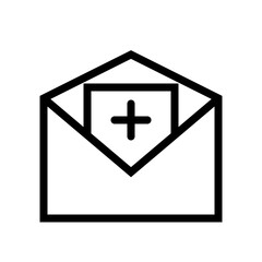 Email Envelope Add Attachment Icon - E-mail open envelope