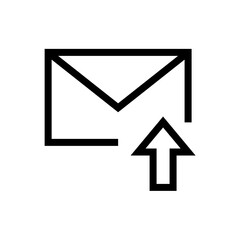 Email Send Icon, Open Inbox and Send Mail, Envelope Icon - E-mail close envelope-1