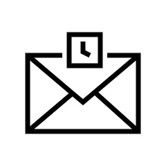 Email Schedule Icon, Send Schedule Mail, Envelope Icon - E-mail close envelope