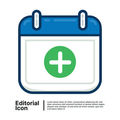 Calendar Icon Design for Appointment Scheduling with a Green Plus Sign
