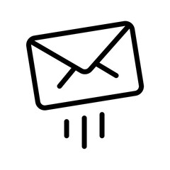 Email Jump Rounded Icon, Envelope Icon - E-mail close envelope
