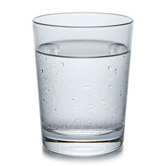 Glass of water isolated on white background