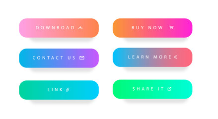 グラデーションのリンクボタンセット