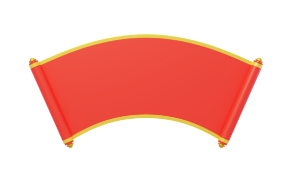 New Year Festival couplet Scroll Banner Couplet 3D - Powered by Adobe