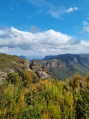 Cahill’s Lookout with Sunset Light over Blue Mountains, Australia
