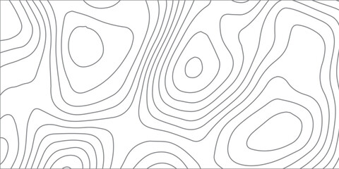 Minimal topography contour map design on clean white background, black wavy curve lines, elegant luxury geography grid pattern illustration
