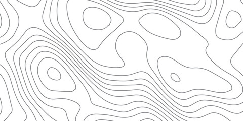 Minimal topography contour map design on clean white background, black wavy curve lines, elegant luxury geography grid pattern illustration