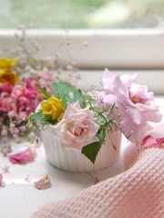 bouquet of pink roses