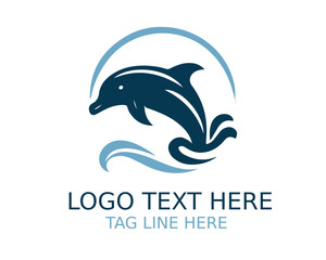 Fototapeta premium Dolphin Logo Design