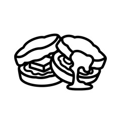 Hamburger and fries with transparent background