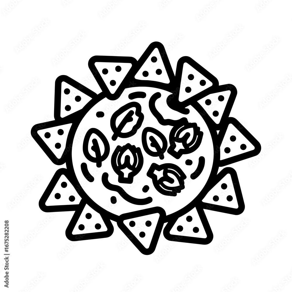 Poster pizza with sliced toppings and transparent background
