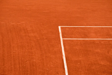 Tennis clay court in Paris