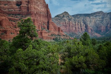 A view of the red bluffs in the Sedona area
