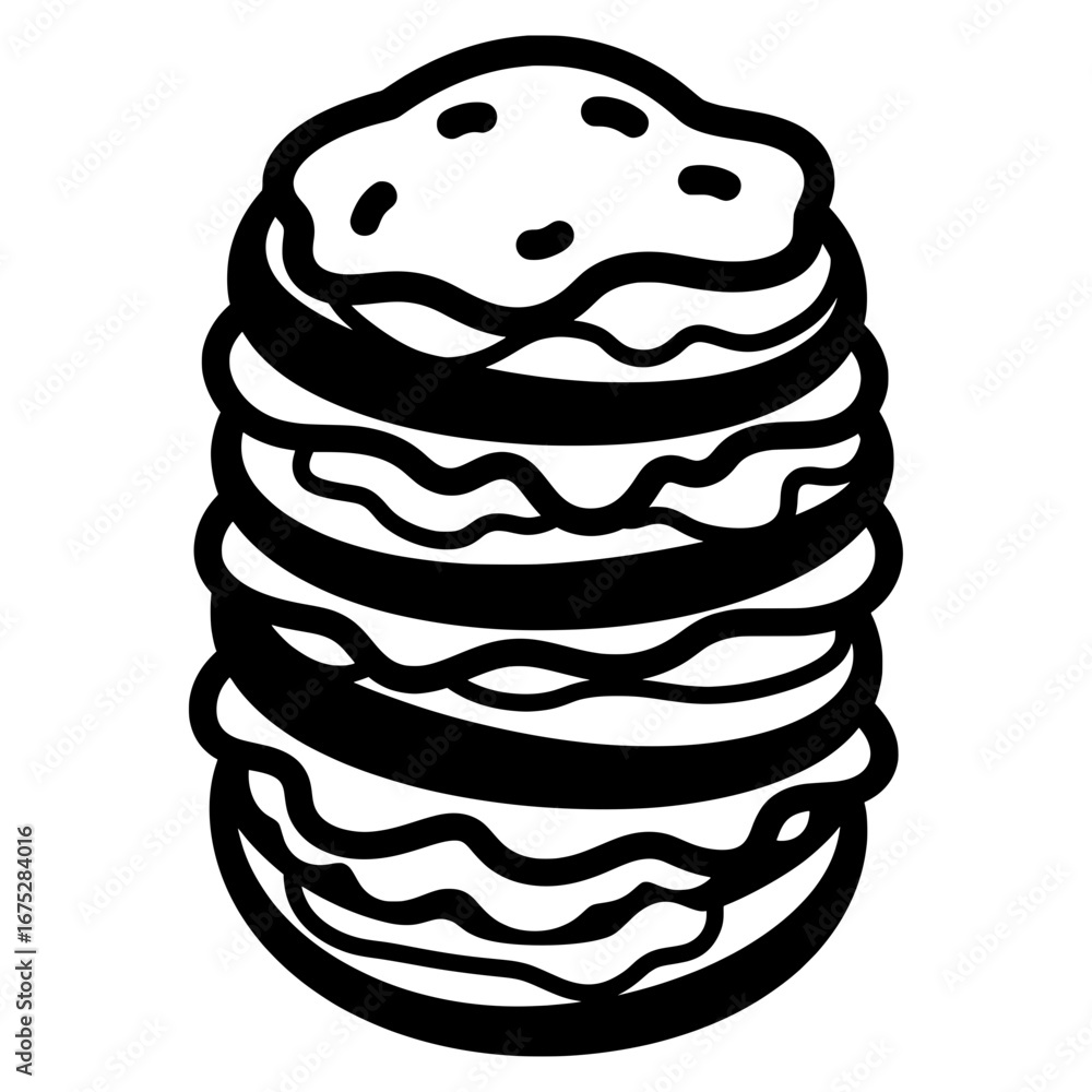 Poster stack of cookies with transparent background