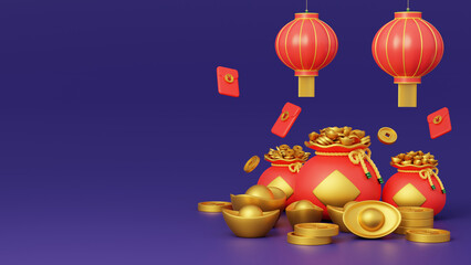New Year, Spring Festival, Traditional Chinese style 3D