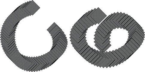 Handwritten black go letters on a white background simple and bold typography minimalist design graphic element for text and branding