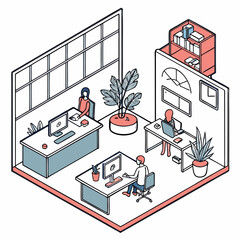 vector illustration of a factory