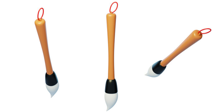 New Year Chinese Traditional calligraphy writing brush 3D