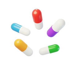 Medical and pharmaceutical patient medication capsule drug 3D