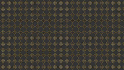 Seamless geometric pattern background vector design with gold lines and dark colors
