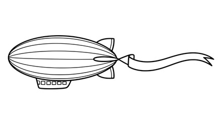 Airship with transparent background