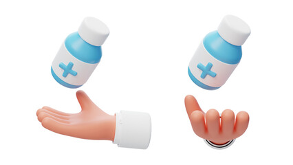 Medical medicine patient medication bottle medicine 3D
